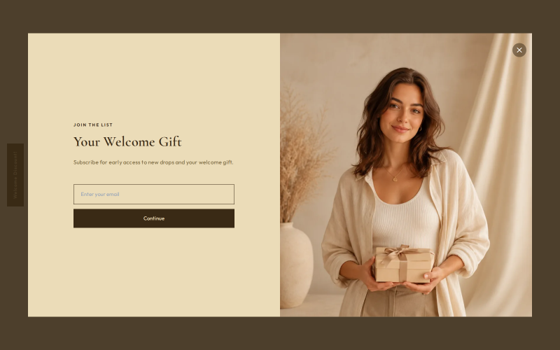 Multi-Step - Ochre — Fullscreen Shopify popup template
