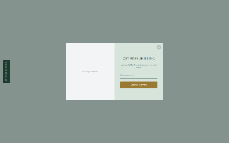 Free Shipping Offer — Popup Shopify popup template