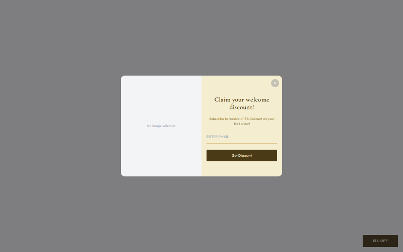 Welcome Offer - Butter — Popup Shopify popup template