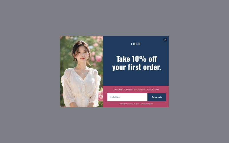 Welcome Offer - Blush — Popup Shopify popup template