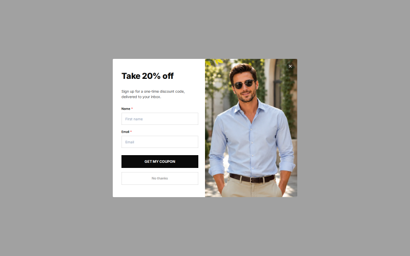 Coupon Grab — Popup Shopify popup template
