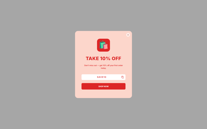 Instant Discount — Popup Shopify popup template
