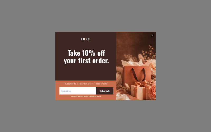 Welcome Offer - Honey — Popup Shopify popup template